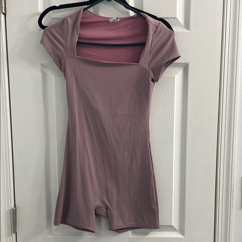 Mauve Short Sleeve Romper